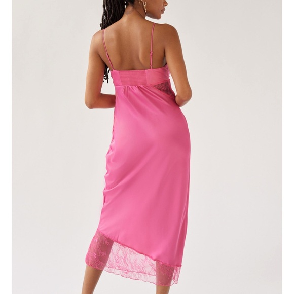 Urban Outfitters Rose Satin Slip Dress - Picture 11 of 11